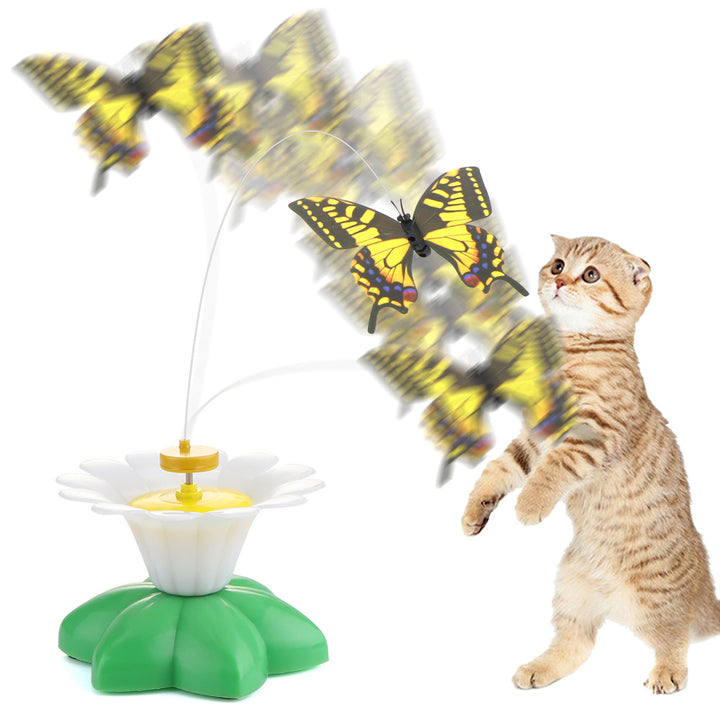 Cat Toys Electric Rotating Colorful Butterfly